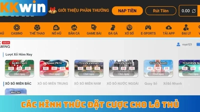 Các hình thức đặt cược cho lô thủ