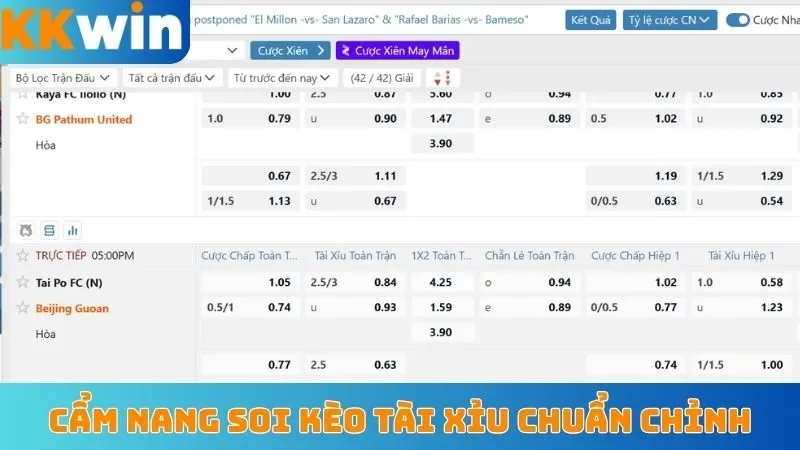 Cẩm nang soi kèo tài xỉu chuẩn chỉnh
